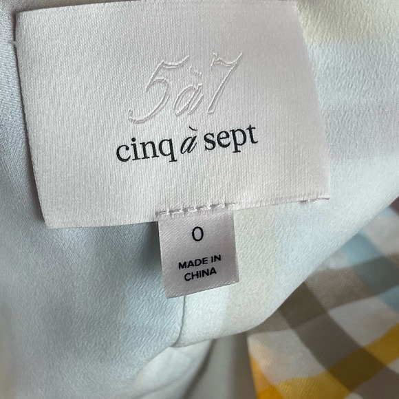 Cinq à Sept Astor Poplin Tiered Midi Dress Yellow Size 0/2 NWOT - Picture 12 of 13